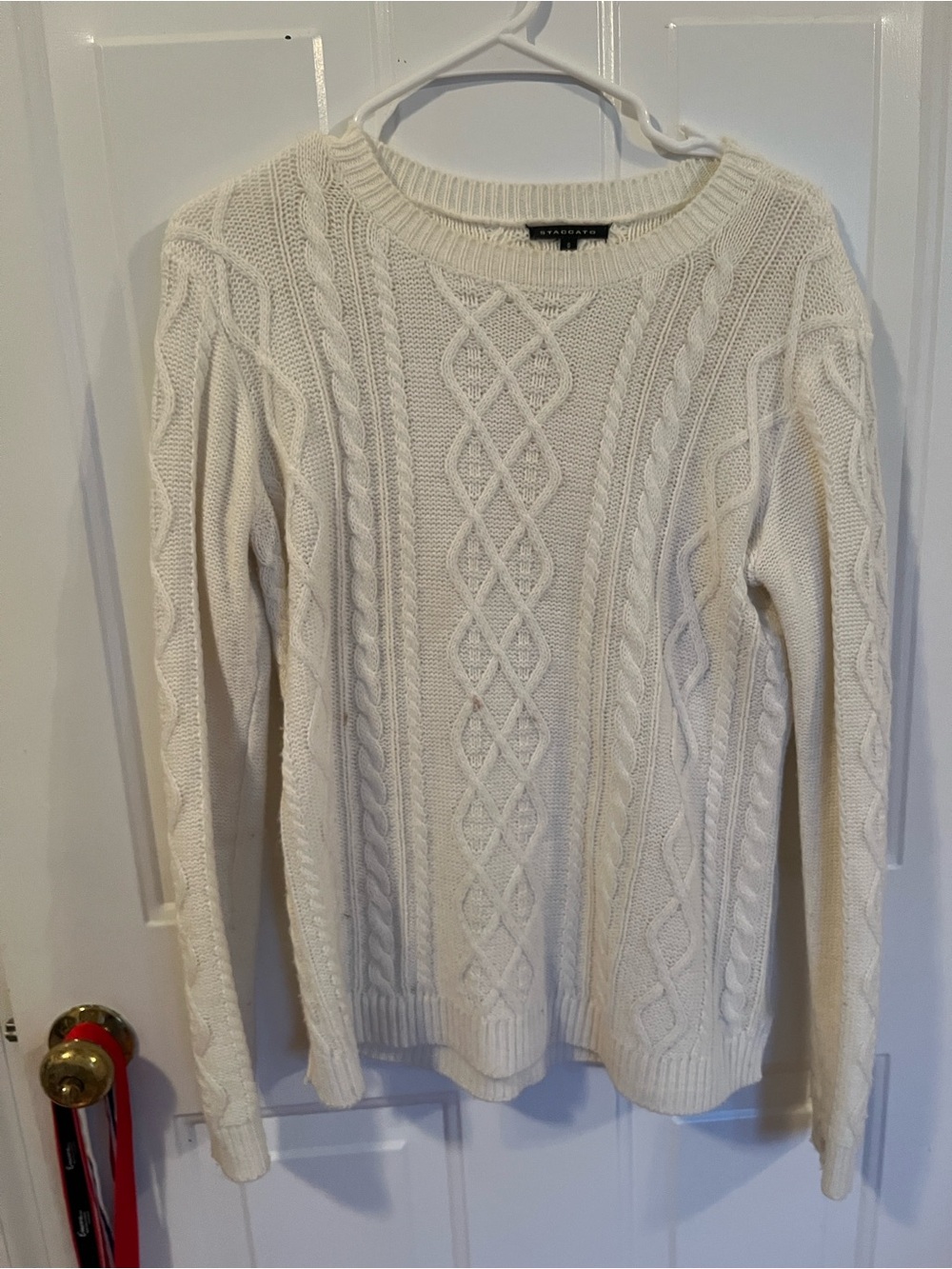 Staccato cream cable knit sweater